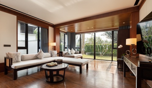 Duplex One Bedroom Pool, 1 Bedroom Villa, 1 King, Sofa Bed, Garden View, Balcony