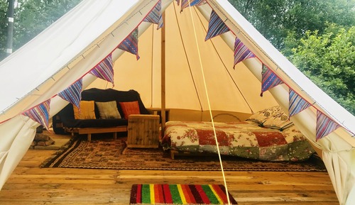 Romantic Tent, 1 Double Bed, Fireplace, Garden View