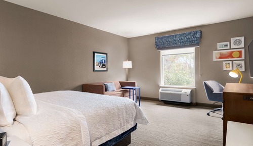 Room, 1 King Bed with Sofa bed, Refrigerator & Microwave