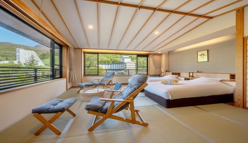 [Mountain Side Luxury] Guaranteed Corner Room on 3rd Floor, Japanese-Modern Twin, Non-Smoking