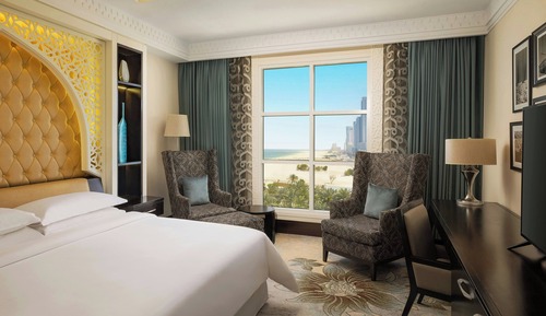 Deluxe Room, 2 Double Beds, Non Smoking, Partial Sea View