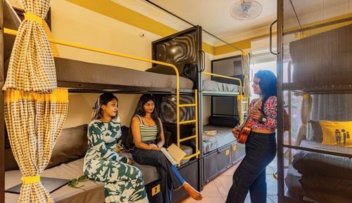Bed in 6 Bed Female Dormitory with Balcony