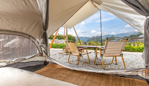 Hexagon Tent Shared Bathroom