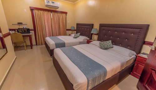 Double Room, 2 Queen Beds, Balcony, City View