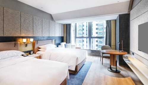 Deluxe Room, 2 Double Beds, Non Smoking, City View