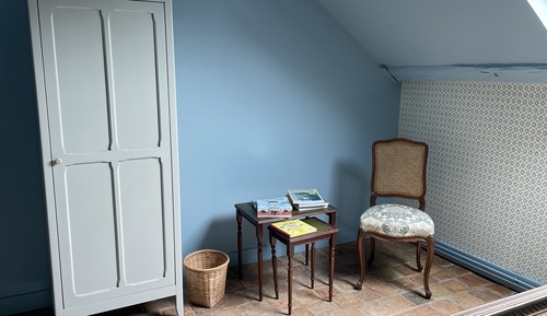 Chambre single Bleu Indien