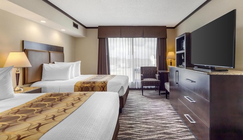 Standard Room, 2 Double Beds, Non Smoking, Refrigerator & Microwave