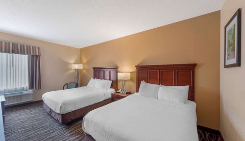 Standard Room, 2 Queen Beds, Non Smoking, Refrigerator & Microwave