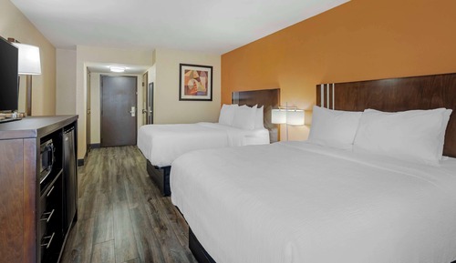Standard Room, 2 Queen Beds, Non Smoking, Refrigerator & Microwave