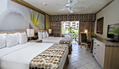 Pool View Room, 2 Double Beds, Balcony