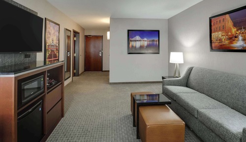 Suite, 1 King Bed with Sofa bed, Accessible, Refrigerator & Microwave (2 Rooms, Tub)