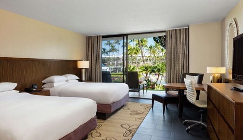Makai Lanai Room, 2 Queen Beds, Ocean View, Ground Floor (Roll In Shower)
