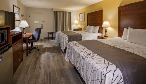 Standard Room, 2 Queen Beds, Non Smoking, Refrigerator & Microwave