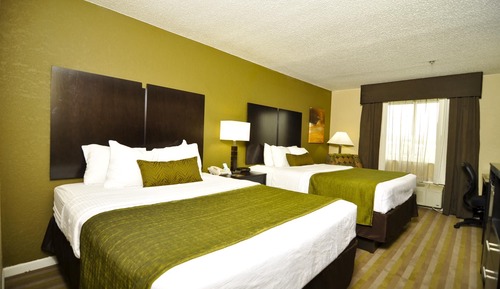 Standard Room, 2 Queen Beds, Non Smoking, Refrigerator & Microwave