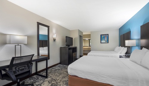 Standard Room, 2 Queen Beds, Non Smoking, Refrigerator & Microwave
