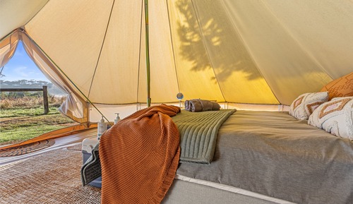 Standard Tent, 1 Queen Bed, Shared Bathroom