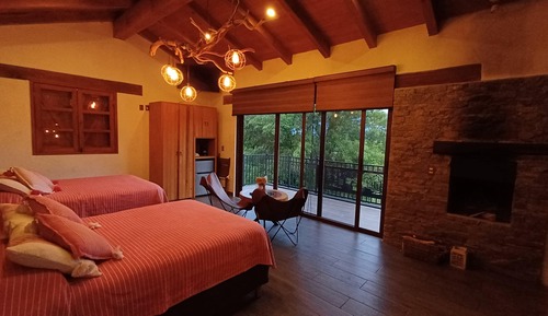 Deluxe Twin Room, Fireplace, Mountain View