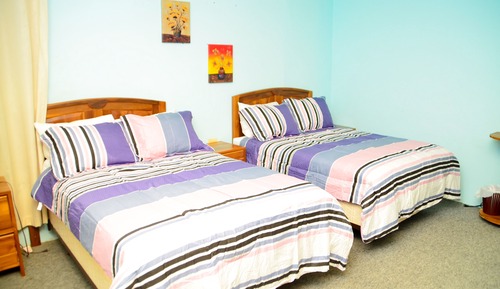 Standard Room, 2 Double Beds, Refrigerator & Microwave