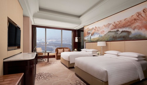 Double Room, 2 Double Beds, Smoking (View)