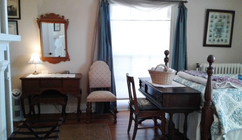 Room, 2 Double Beds, Shared Bathroom (The Anna Griswold Blue Room)