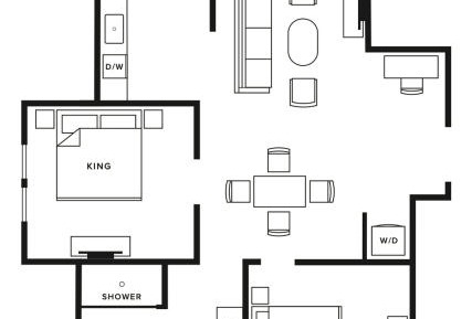 Two-Bedroom Apartment with River View