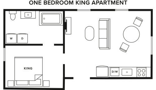 Deluxe One-Bedroom Apartment with Harbor View