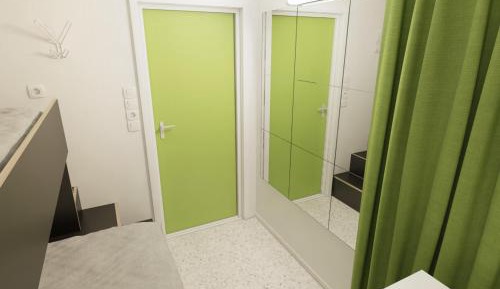Single Room with Shared Bathroom without Windows