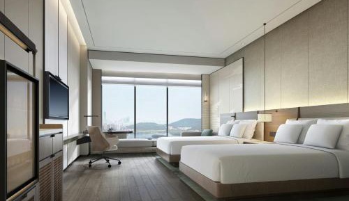 Premium Double Room with Two Double Beds and City View