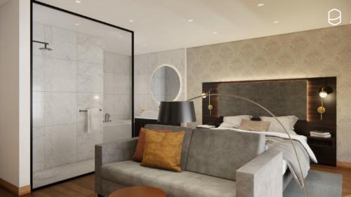 Family Room with Shower