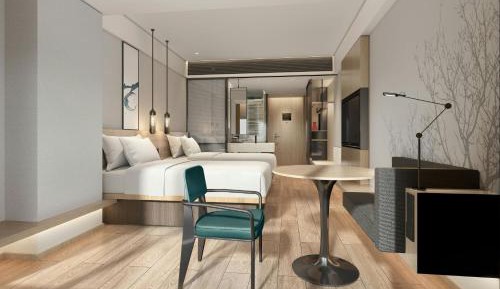 Superior Double Room with Two Double Beds and City View