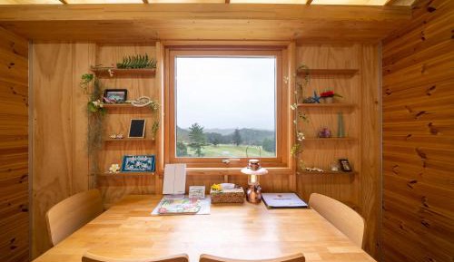 Wood Cabin with Private Toilet and Shower Booth - Non-Smoking