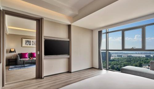 One Bed King Suite with Lounge Access High Floor