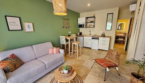 Deluxe One-Bedroom Apartment with Garden View