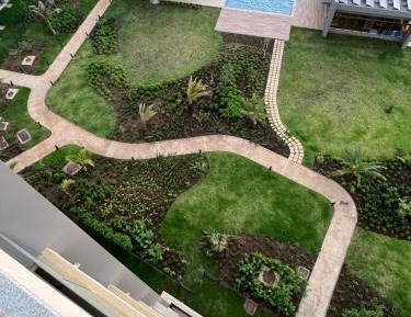 Deluxe Two-Bedroom Apartment with Garden View