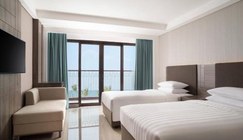 Twin Room with Balcony, Ocean View and Complimentary Return Airport Transport