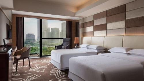 Deluxe Twin City View, Guest room, 2 Double, City view