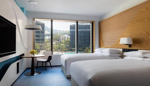 Premier Room with 2 Double Beds and Pool View