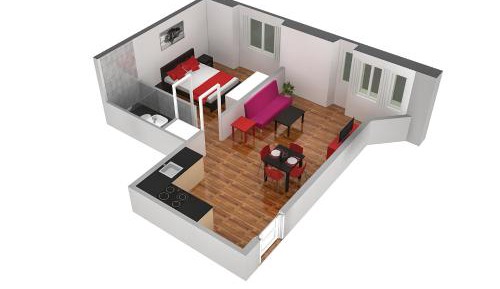One Bedroom Apartment A