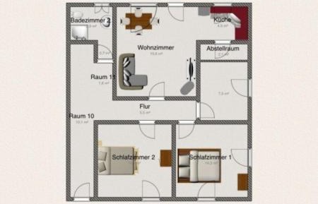 Three-Bedroom Apartment with Terrace