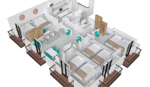 Four-Bedroom Apartment