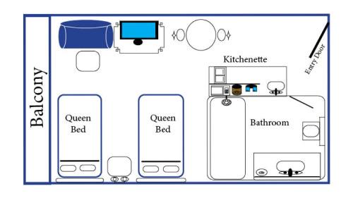 Queen Room, 2 Queen Beds, Western View