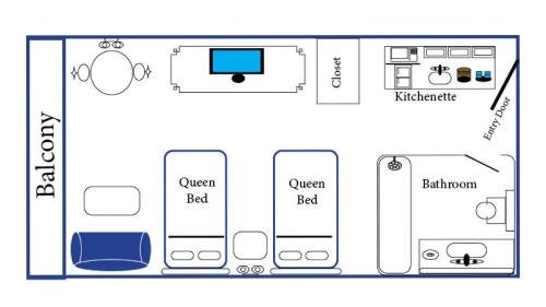 Queen Room with Two Queen Beds - Ocean Front