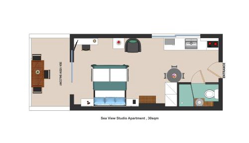 Studio with Sea View