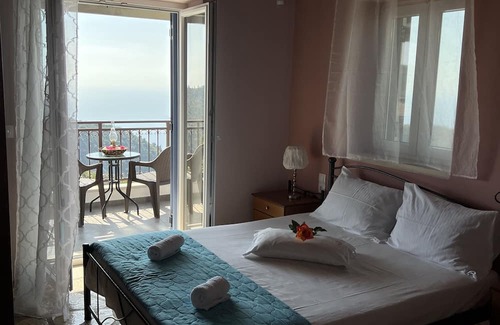 Lefkas Villa | Watching the Sun Immerse Into The Sea Painted With The Color Of The Fire