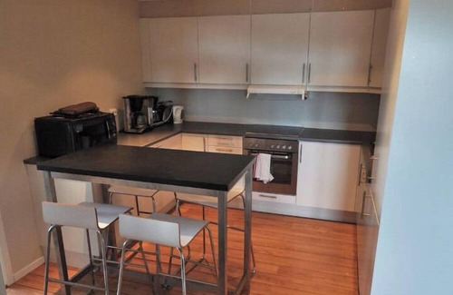 Flekkefjord Apartment | Holiday apartment "Arne", Hidra Island near Flekkefjord, Kirkehamn/Kirkehavn, Norway-Vestagder, Southern Norway, well equipped, 6 persons, 3 bedrooms, 1 bathroom, internet, 80 m² panoramic terrace with magnificent view over the archipelago and t.
