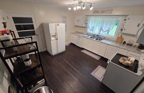 Bath House | This 3 bedroom 1 bathroom brick ranch is located between Aiken and Augusta.