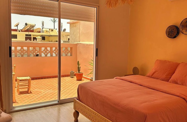 Quiet, bright apartment combining Moroccan craftsmanship and modern comfort.