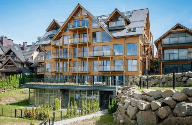 Modern apartment with mountain view and pool