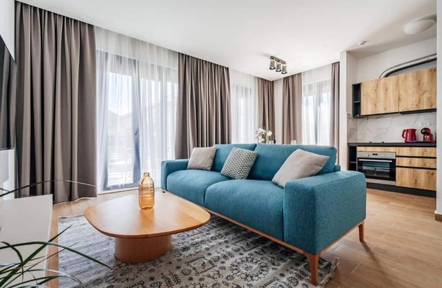 Cozy 2-bedroom apartment in tranquil Risan with AC