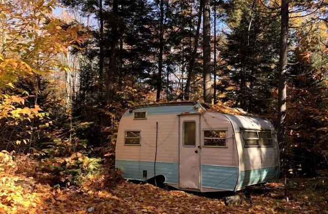 Vintage Camper Rental for Secluded Getaway in Chatham Hills, New Hampshire